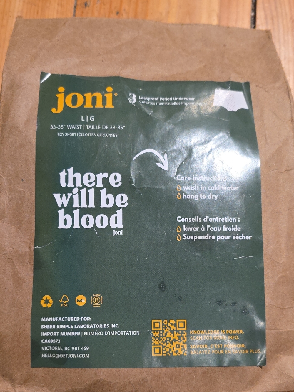 'There Will Be Blood' Leakproof Period Underwear - Green